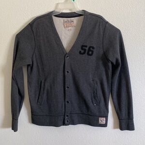 True Religion Charcoal Gray Cardigan Size XL